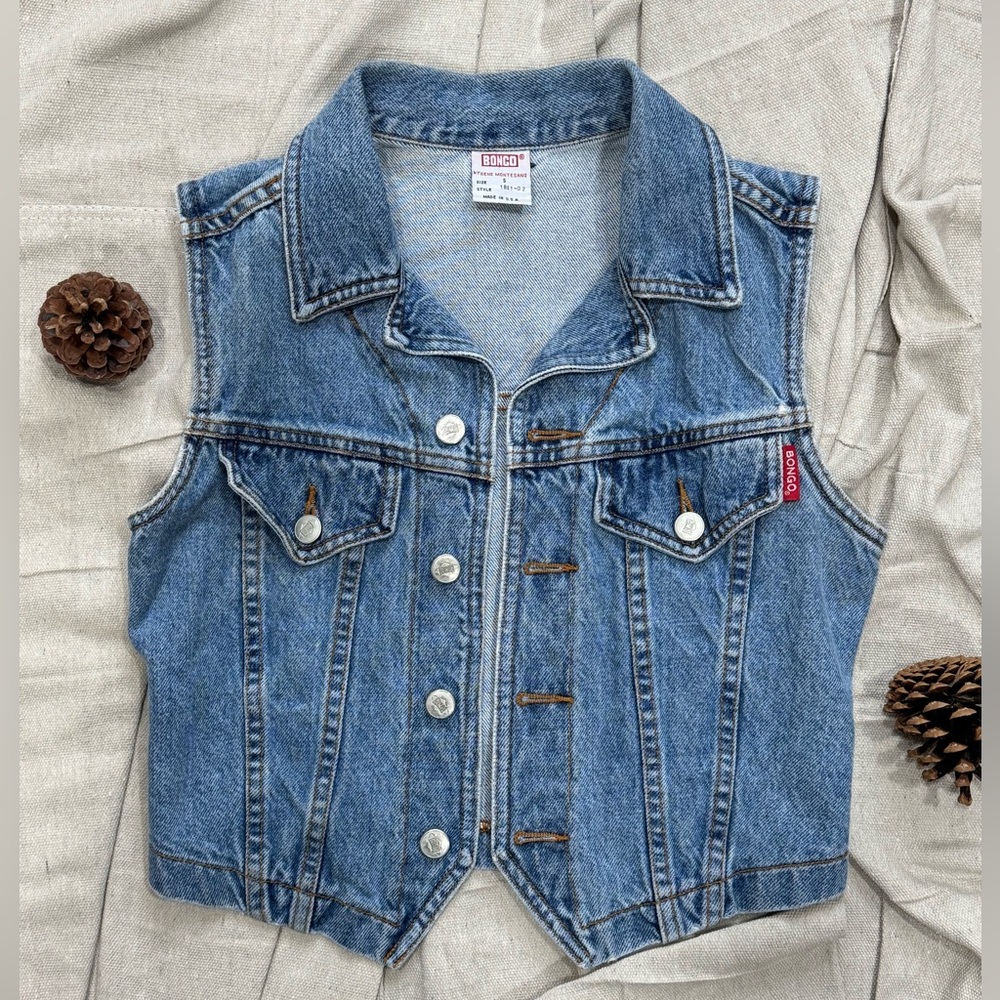 Vintage BONGO Denim Vest size S